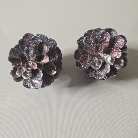 HANDCRAFTED Pinecorn Pierced Earrings HANDPAINTED Holiday Jewelry Accessories - Picture 5 of 15